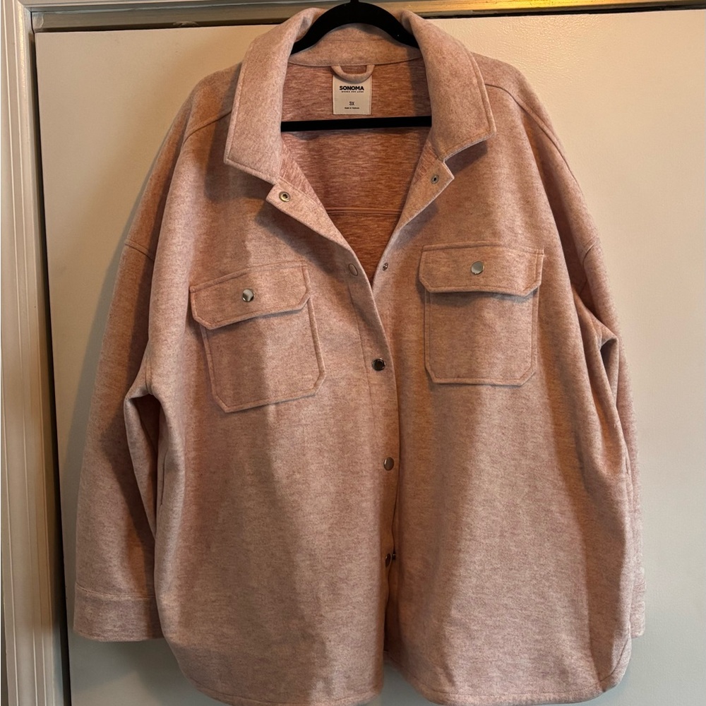 Sonoma Plus Size Pink Shacket